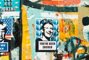 "you've been zucked" grafitti on a wall 